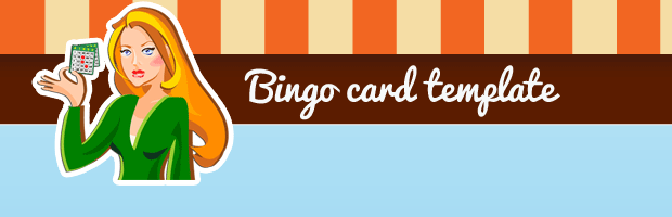 Bingo card template banner