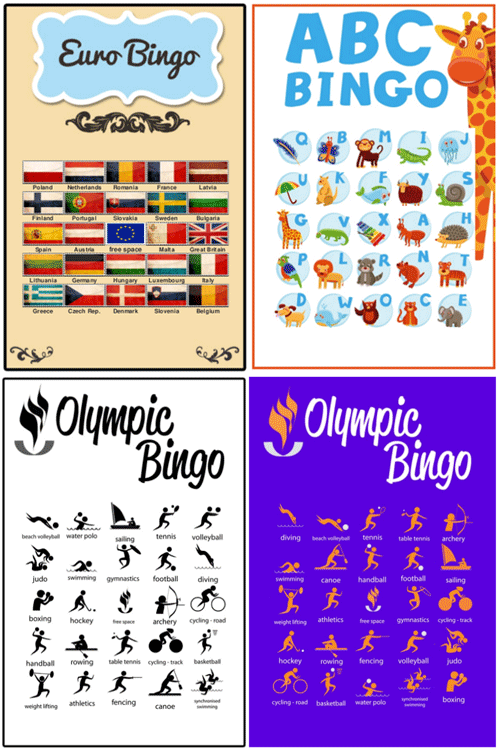 educational bingo cards poster